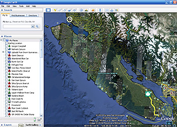 Google Earth Screen Shot - Vancouver Island