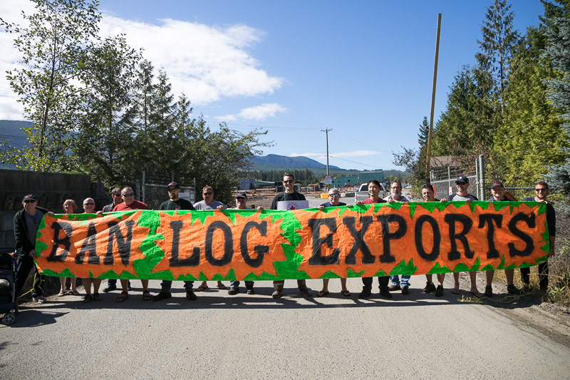 September rally in Errington in protest of raw log exports