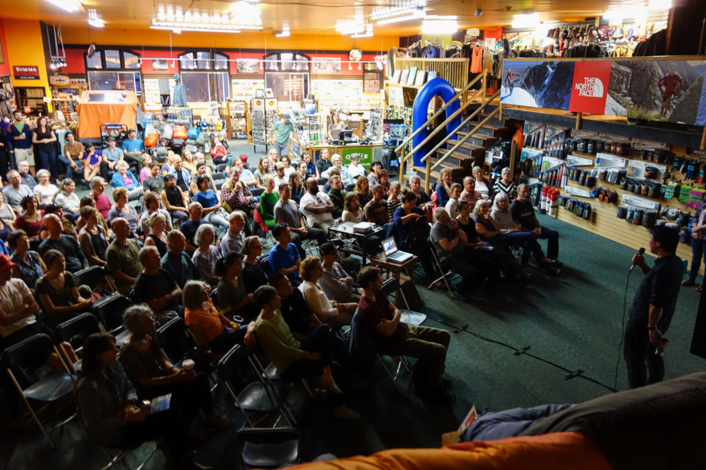 Presentation at Robinson's Outdoor Store in Victoria