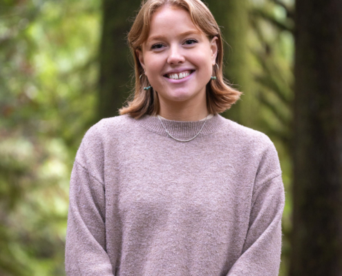 Portrait of Issy Turnill in the forest